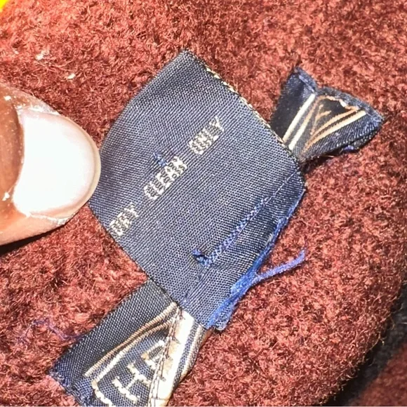 Vintage Herman Geist Brown Double Breasted 100% Wool Brown Cardigan Size Medium - Picture 3 of 7